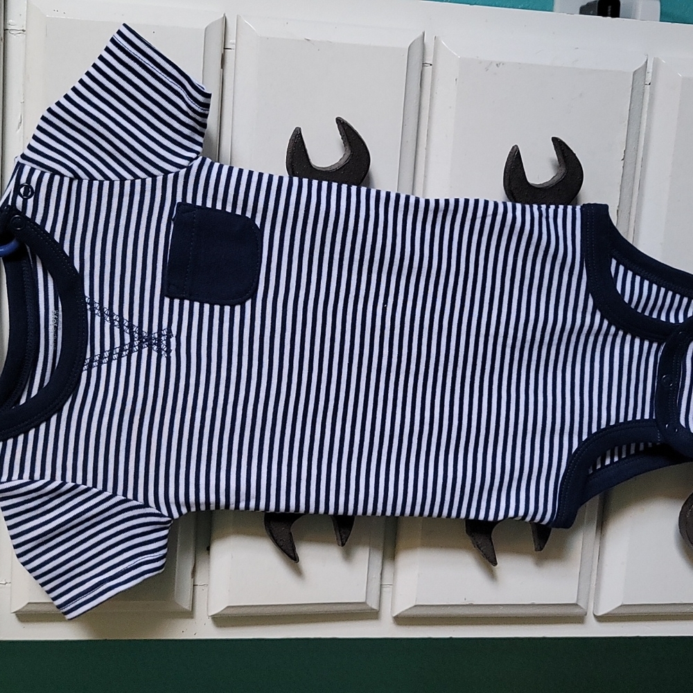 Blue stripped onesie